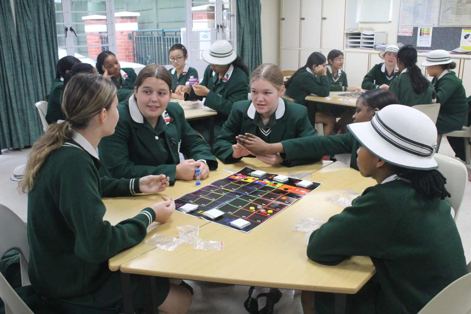 Students playing RIASEC career discovery game in classroom